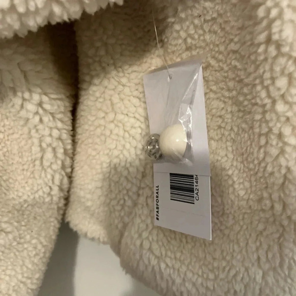 Just Fab faux shearling wrap jacket new with the tag bone white XXL - Picture 9 of 16